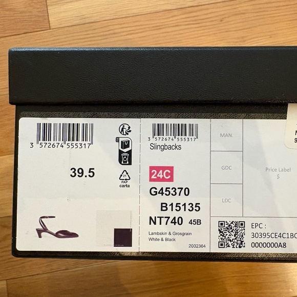 Black and White Chanel Pumps With Wraparound Ankle Strap (Size 39.5) - Picture 2 of 10